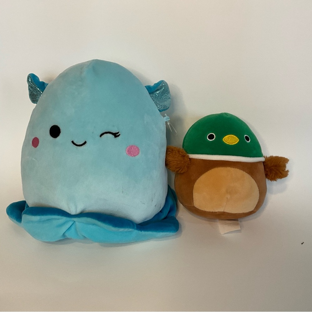 Squishmallows Dumbo octopus and Duck Squish Mallow b.undle
